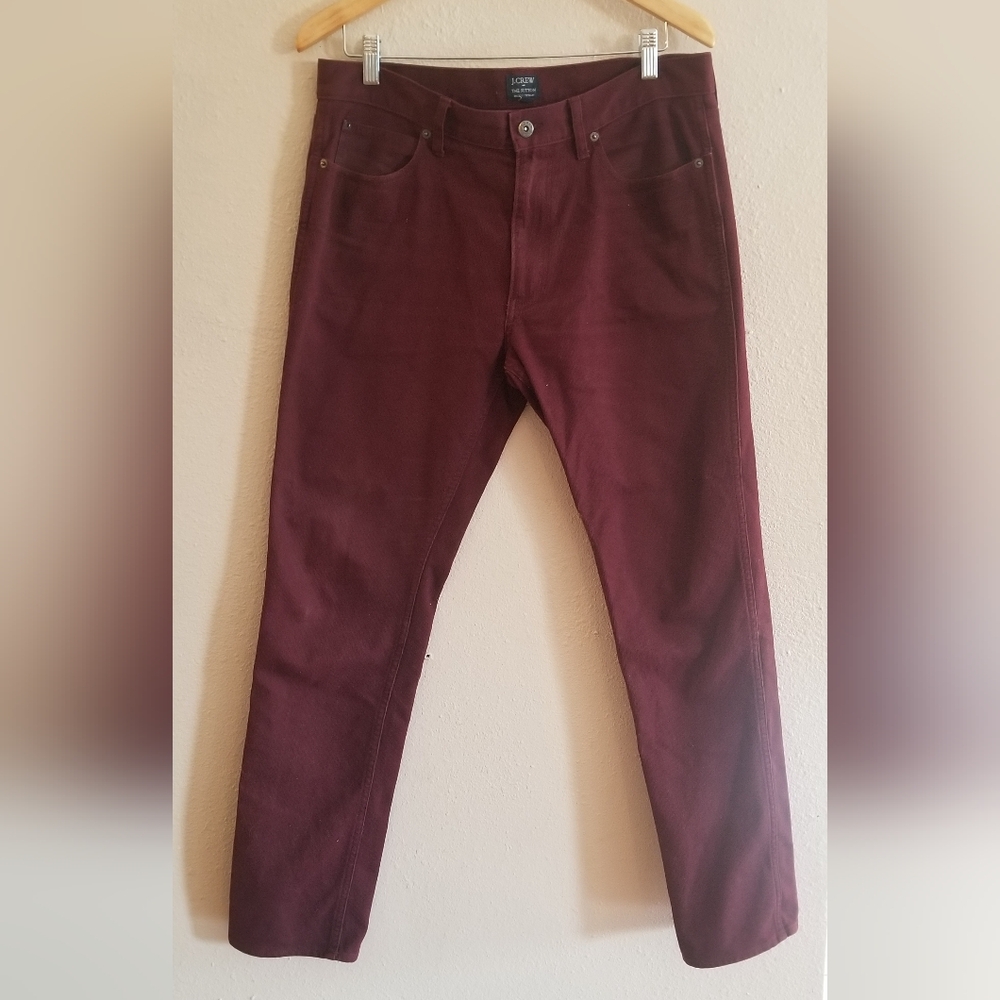 J. Crew Men's Corduroy Pants in Deep Wine